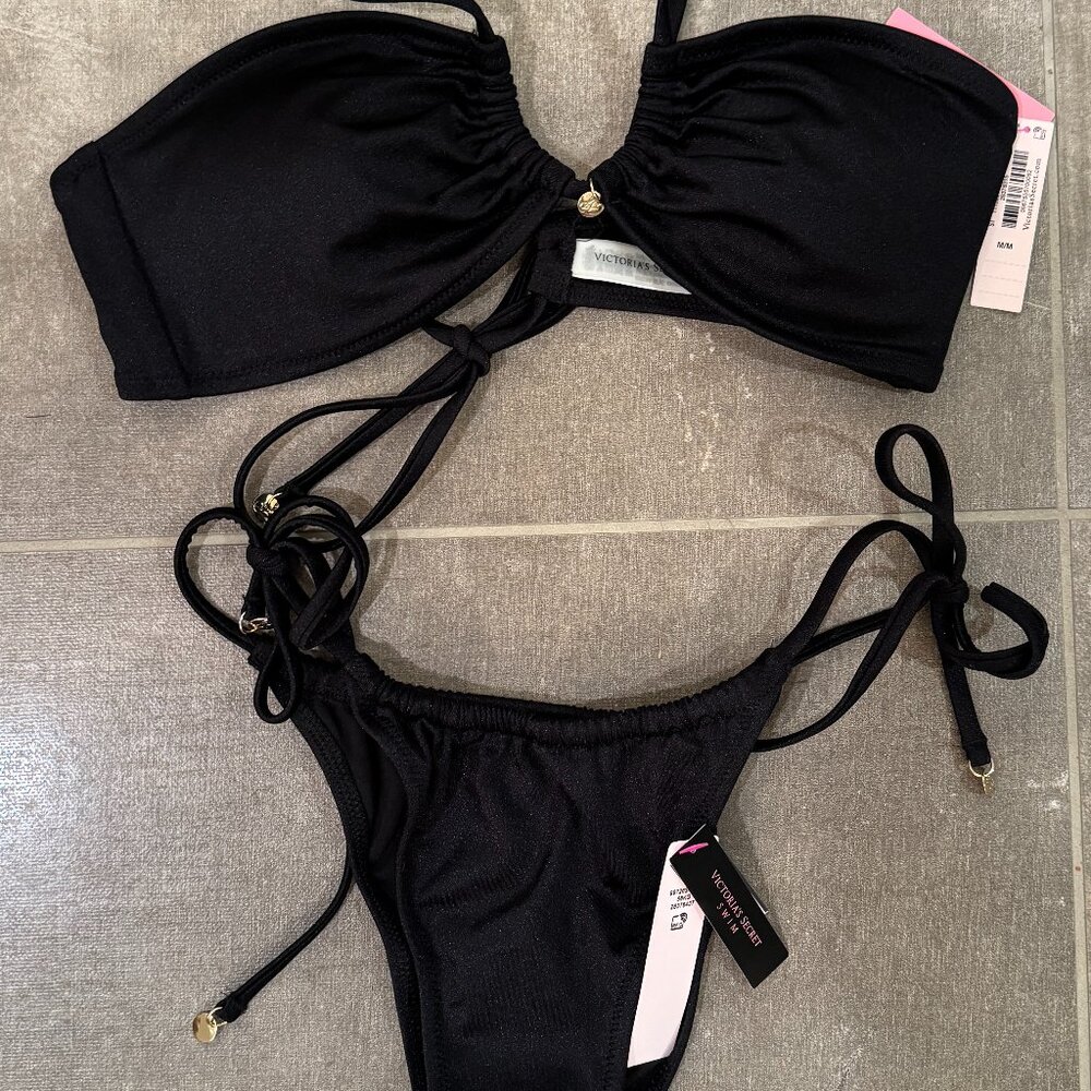 Victoria's Secret Multiway Halter Bikini NWT - Black M